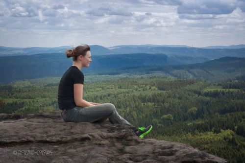 Eine schöne Aussicht hat man vom Gipfel des Großen Zschirnsteins.